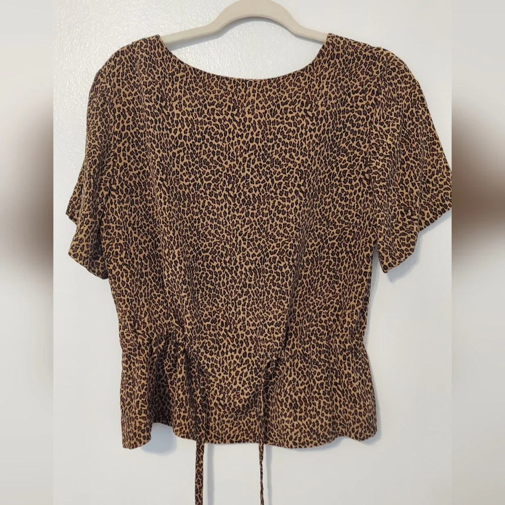 Annie Alexander Animal Print 100% Silk Vintage Blouse - Picture 6 of 7